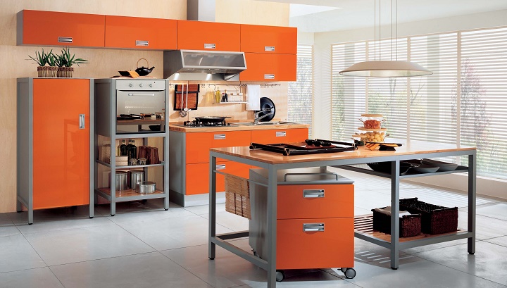 decorar con naranja la cocina