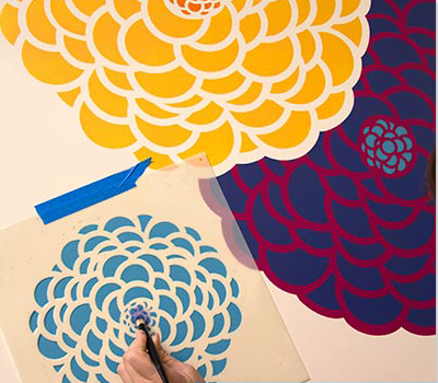 Estarcido detalles en plantillas o stencil
